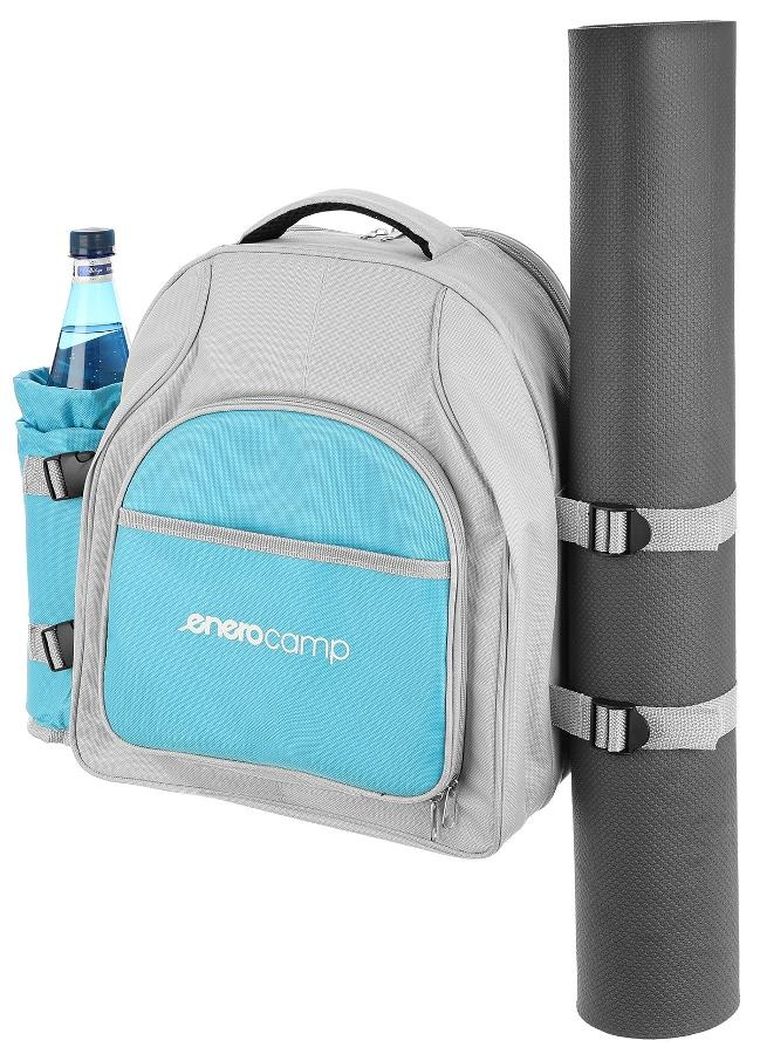 Enero Camp, plecak piknikowy, termiczny, błękitno-szary, 25 l