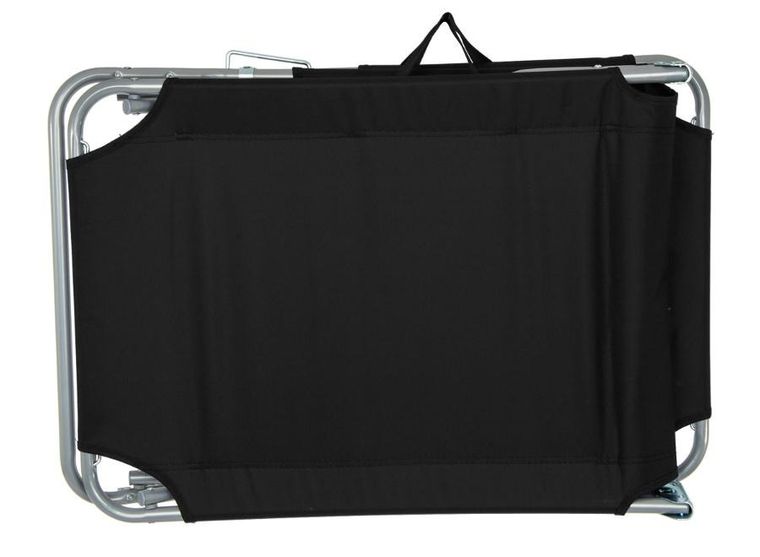 Enero Camp, składane łóżko turystyczne kempingowe, czarne