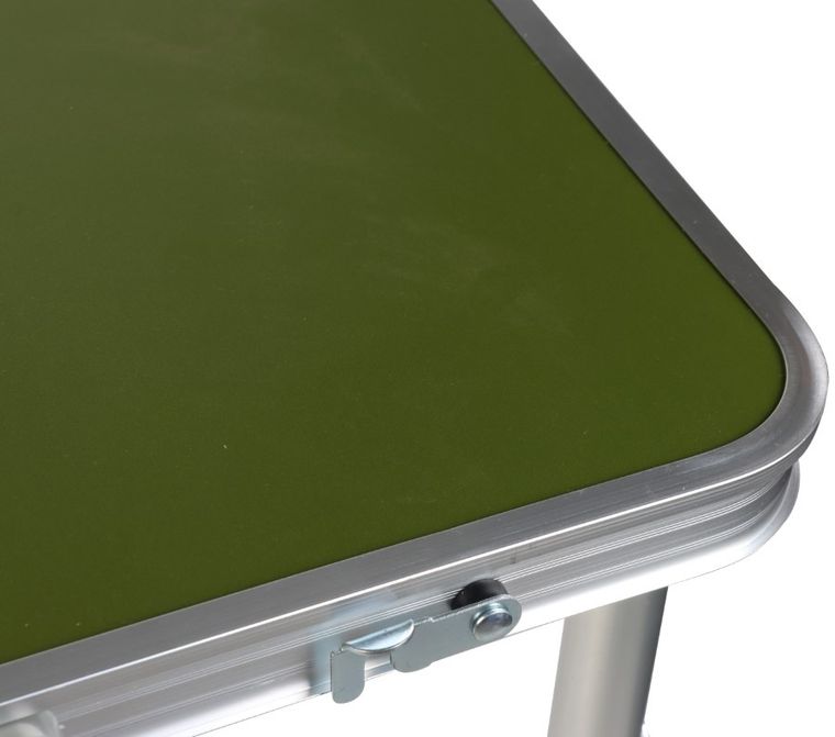 Enero Camp, składany stolik turystyczny, military green, 120-60-70/62/55 cm