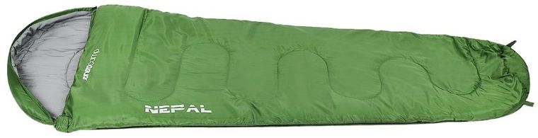 Enero Camp, śpiwór Nepal, ciemnozielony, 210-80-50 cm