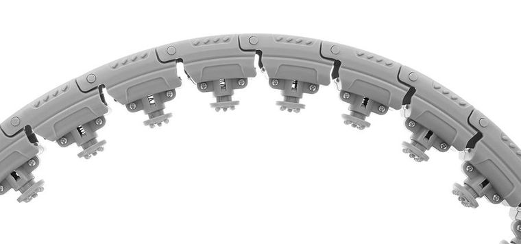 Enero Fit, hula hop fitness z masażerem i obciążeniem, szary