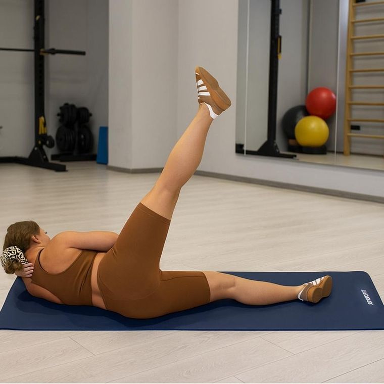 Enero Fit, mata fitness, antypoślizgowa, niebieska, 183-60-1 cm