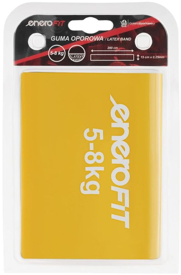 Enero fit, taśma treningowa do ćwiczeń pilates, 2000-150-0,25mm 5-8kg, żółta