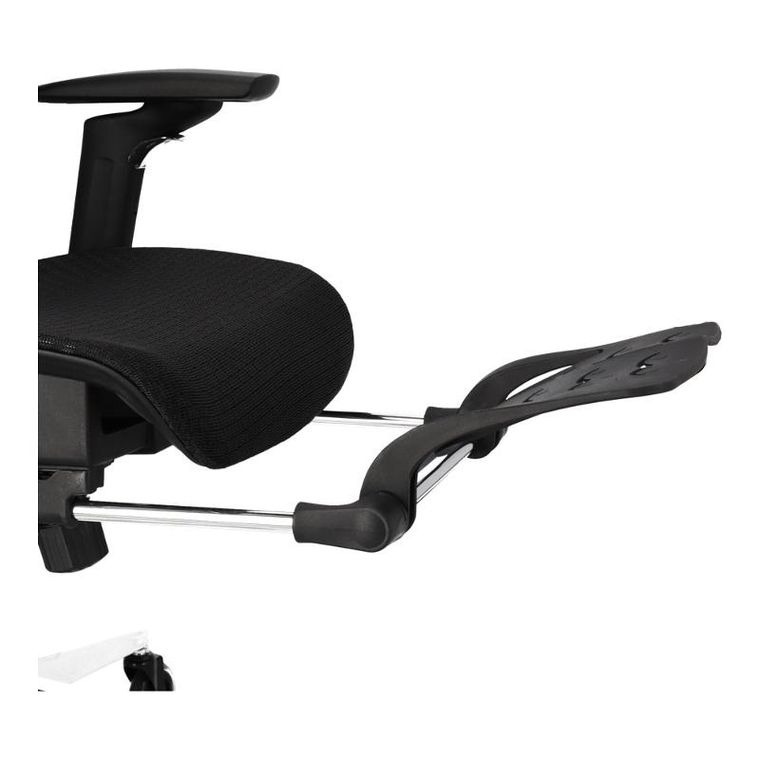 Ergonomiczny fotel biurowy z siatki, czarny