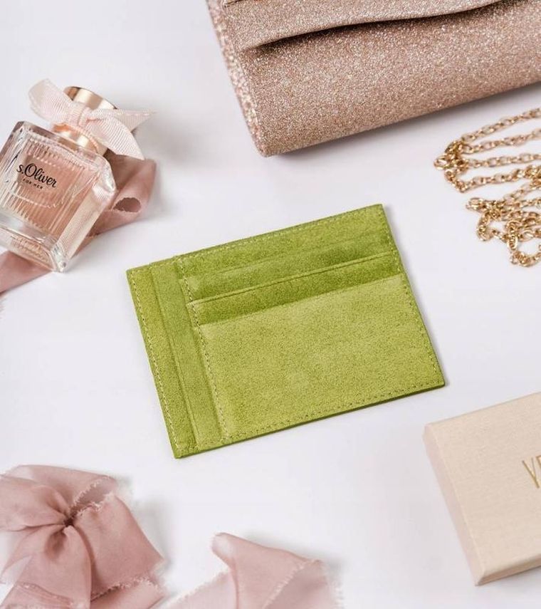 Etui na dokumenty, zielone, skórzane, Peterson