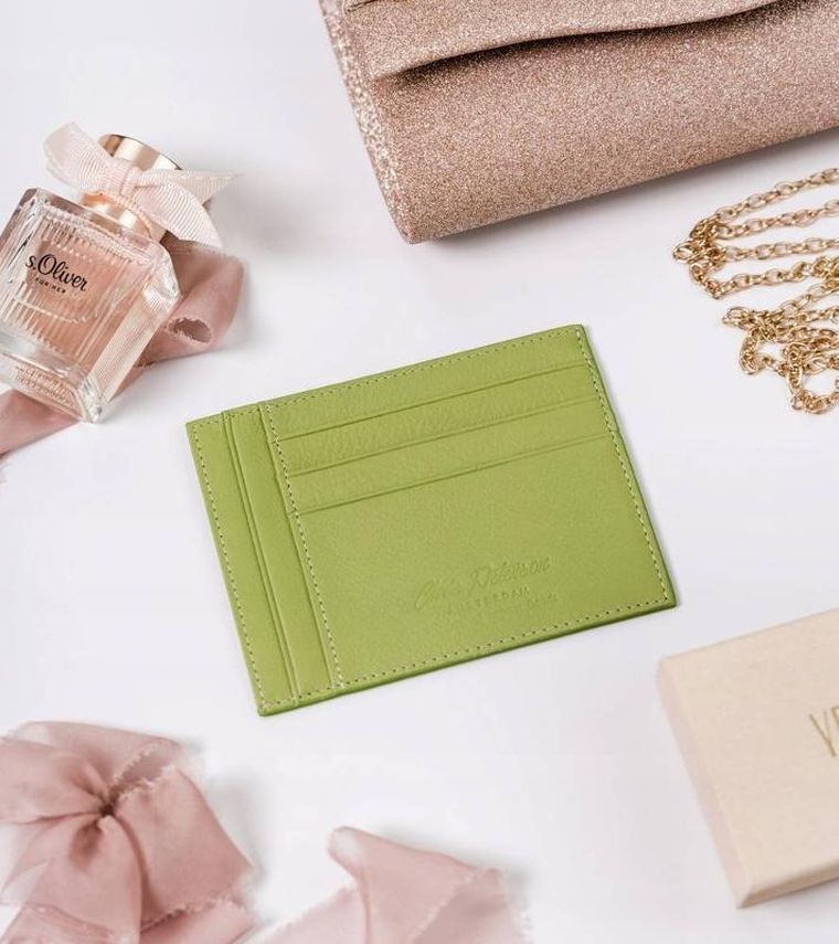 Etui na dokumenty, zielone, skórzane, Peterson