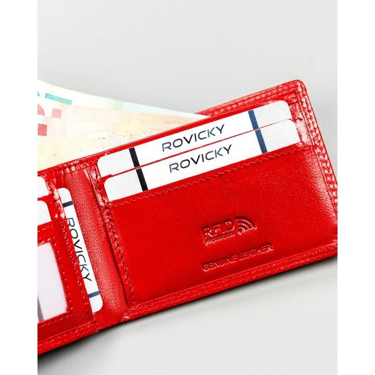 Etui na karty, czerwone, skórzane, 4U Cavaldi