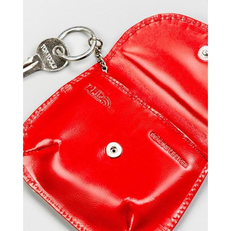 Etui na karty, czerwone, skórzane, 4U Cavaldi