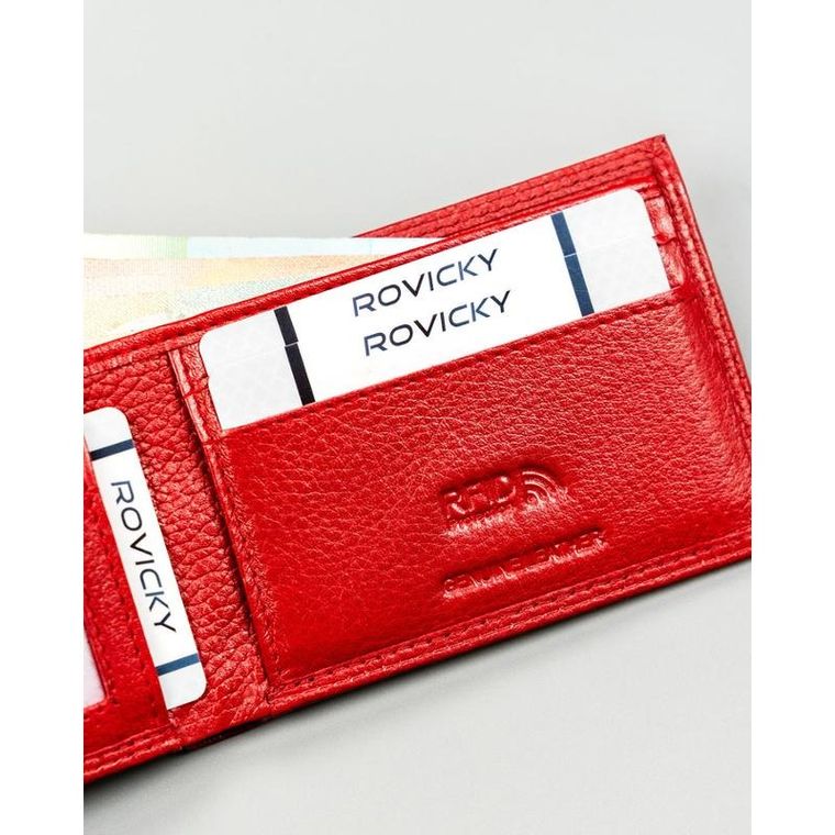 Etui na karty i dokumenty, czerwone, skórzane, 4U Cavaldi