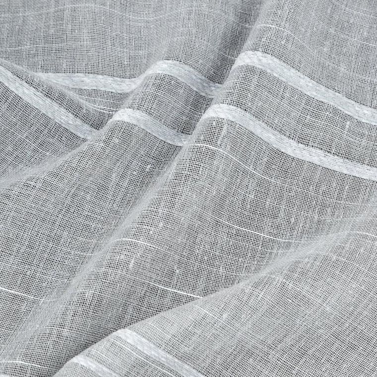 Eurofirany, firana gotowa, Arcadia, na szelkach, 140-250 cm, srebrny