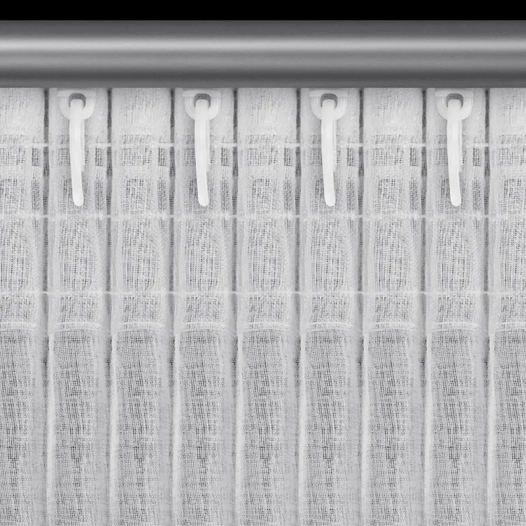 Eurofirany, firana gotowa, Artemida, na taśmie, 200-70 cm, biały