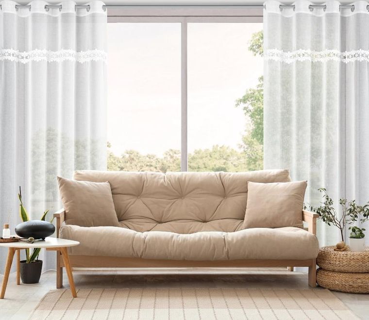 Eurofirany, firana gotowa, Kaja, 140-250 cm, biały