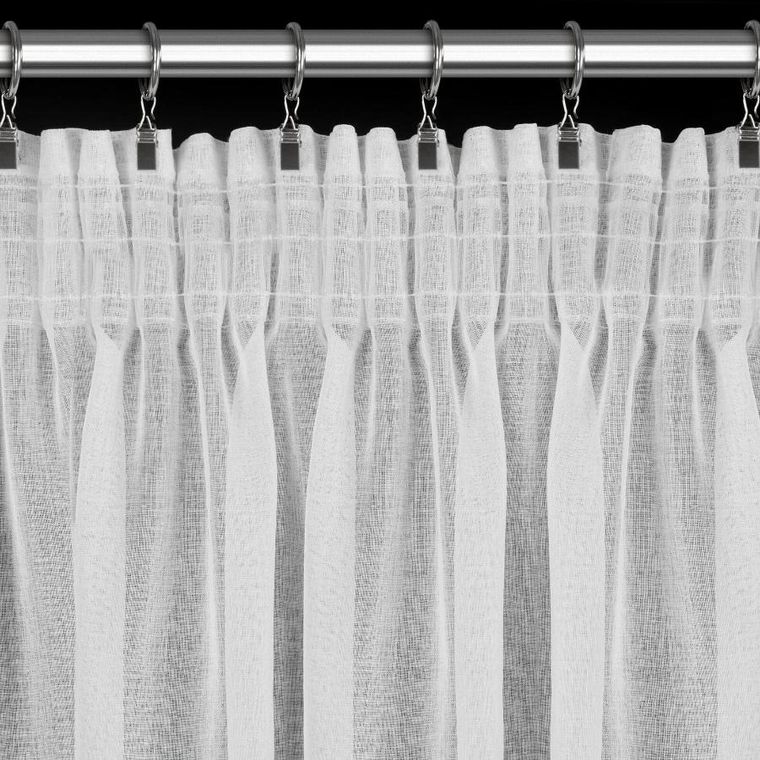 Eurofirany, firana gotowa, Kaja, na taśmie, 140-270 cm, biały