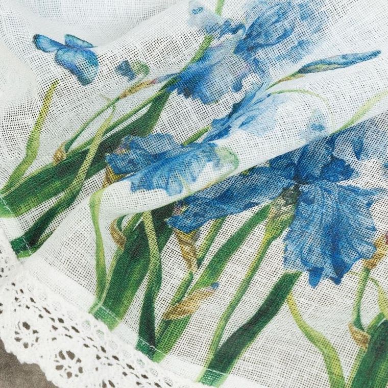 Eurofirany, firana gotowa na taśmie, Ala, 150-60 cm, niebieski