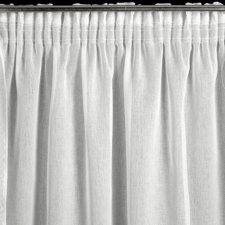 Eurofirany, firana gotowa, Olivia, na taśmie 140-270 cm, biały
