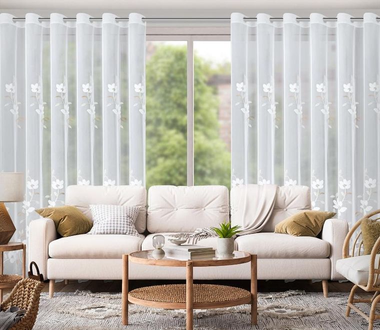 Eurofirany, firana gotowa, Sandi, 350-250 cm, biały