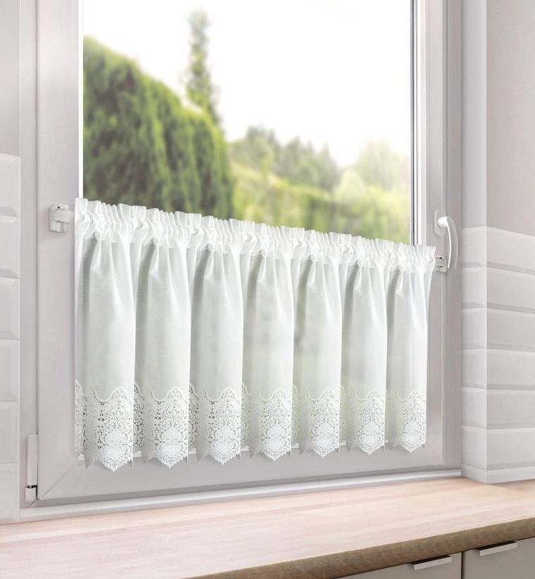 Eurofirany, firana gotowa, Sola, na taśmie, 150-40 cm, biały