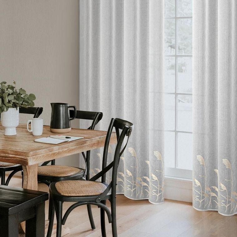 Eurofirany, firana gotowa, Tasha, 140-250 cm, biały