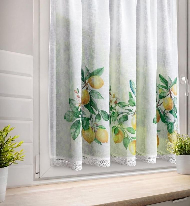 Eurofirany, firana zaciemniająca gotowa, Cloe, na taśmie, 150-90 cm, biały