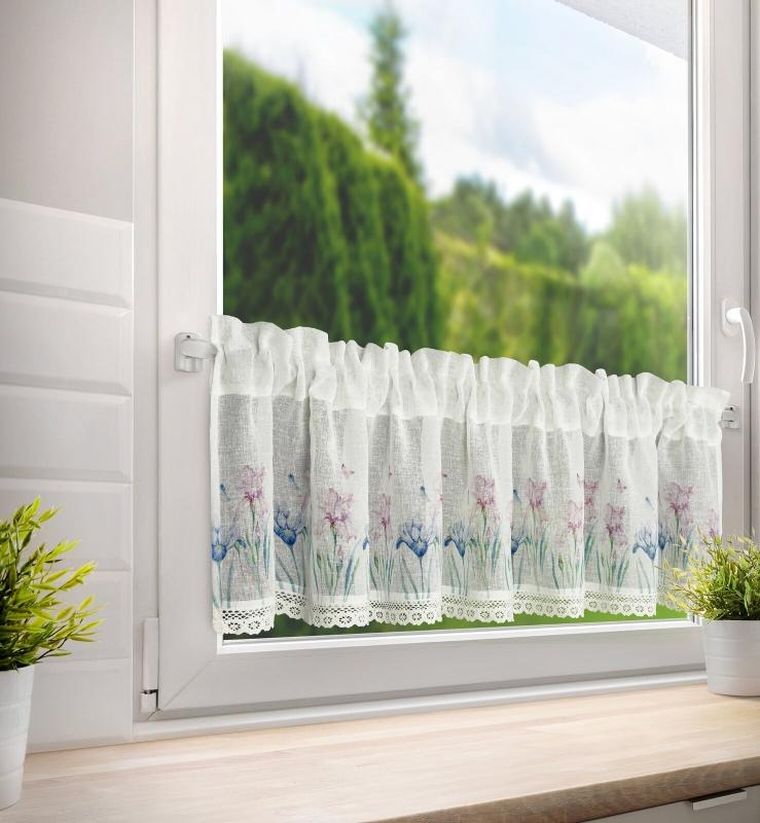 Eurofirany, firana zaciemniająca gotowa, Dolorez, na taśmie, 150-30 cm, biały