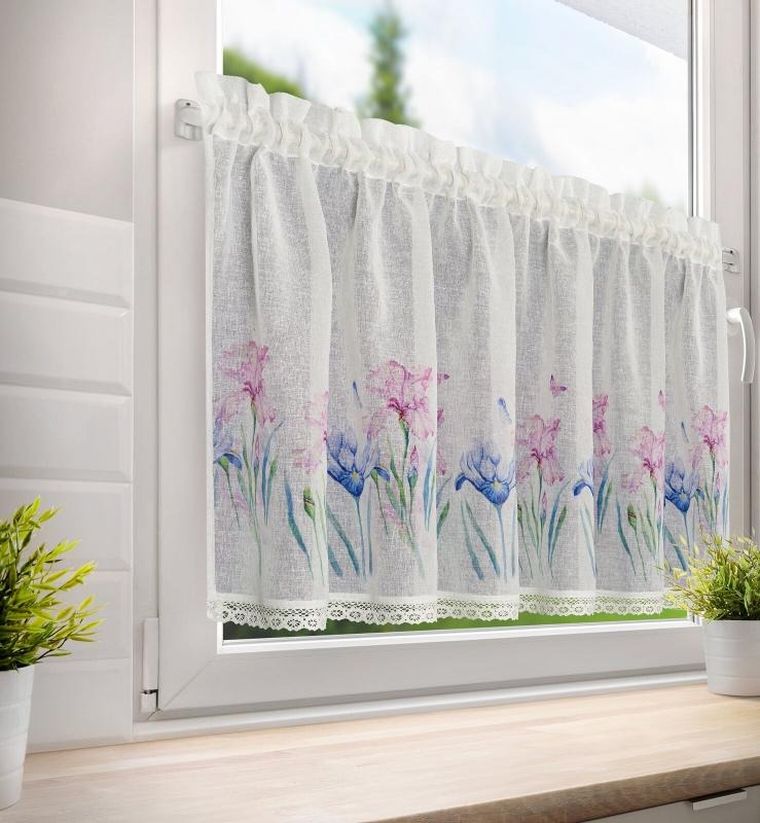 Eurofirany, firana zaciemniająca gotowa, Dolorez, na taśmie, 150-60 cm, biały