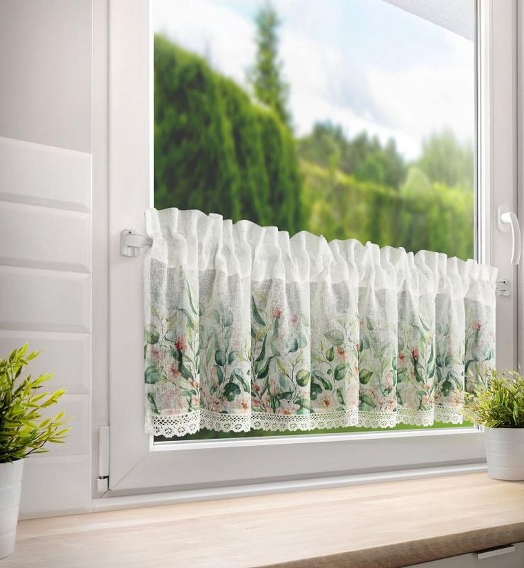 Eurofirany, firana zaciemniająca gotowa na taśmie, Estera, 150-30 cm, biały