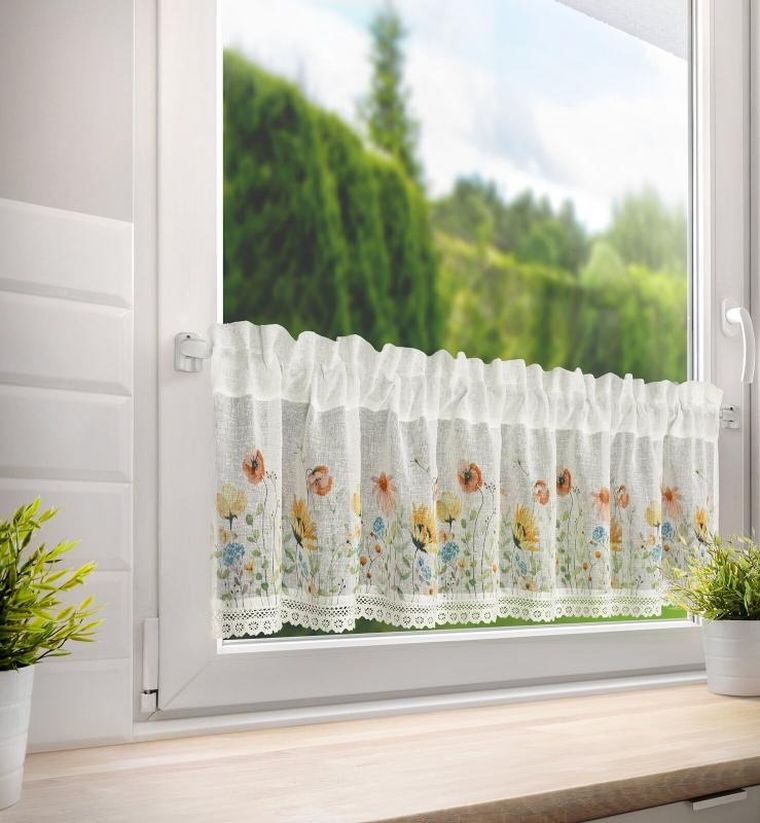 Eurofirany, firana zaciemniająca gotowa na taśmie, Nati, 150-30 cm, biały