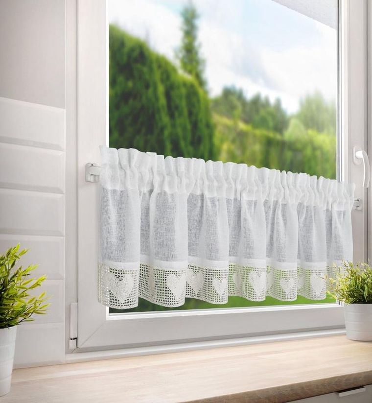 Eurofirany, firana zaciemniająca gotowana taśmie, Gaja, 150-30 cm, kremowy