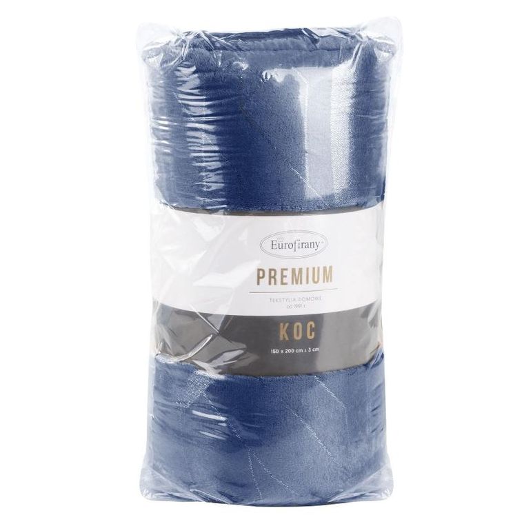 Eurofirany, koc Ginko, 150-200 cm, niebieski