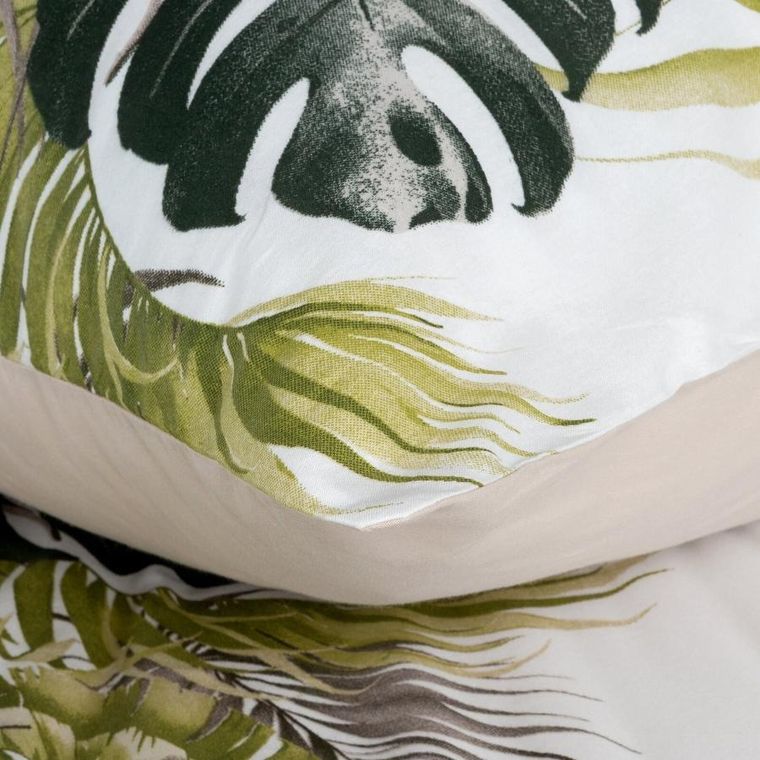 Eurofirany, komplet pościeli bawełnianej, Amber, 160-200 cm, biały