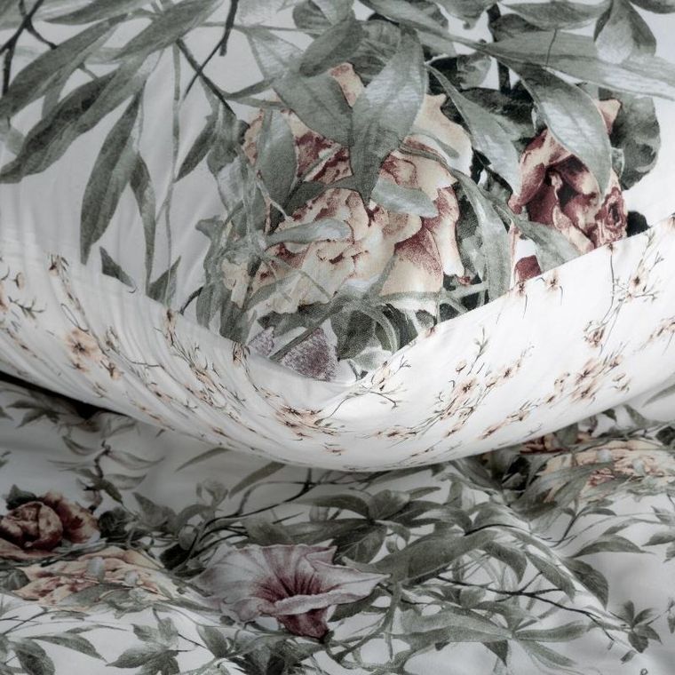 Eurofirany, komplet pościeli satynowej, Nika, 220-200 cm, biały