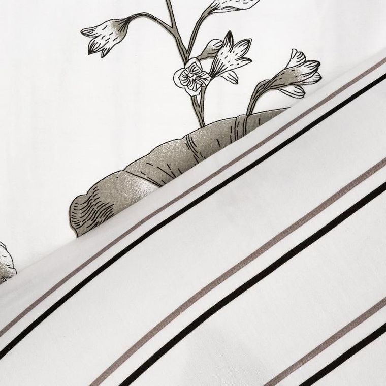 Eurofirany, komplet pościeli satynowej, Spring, 140-200 cm, biały