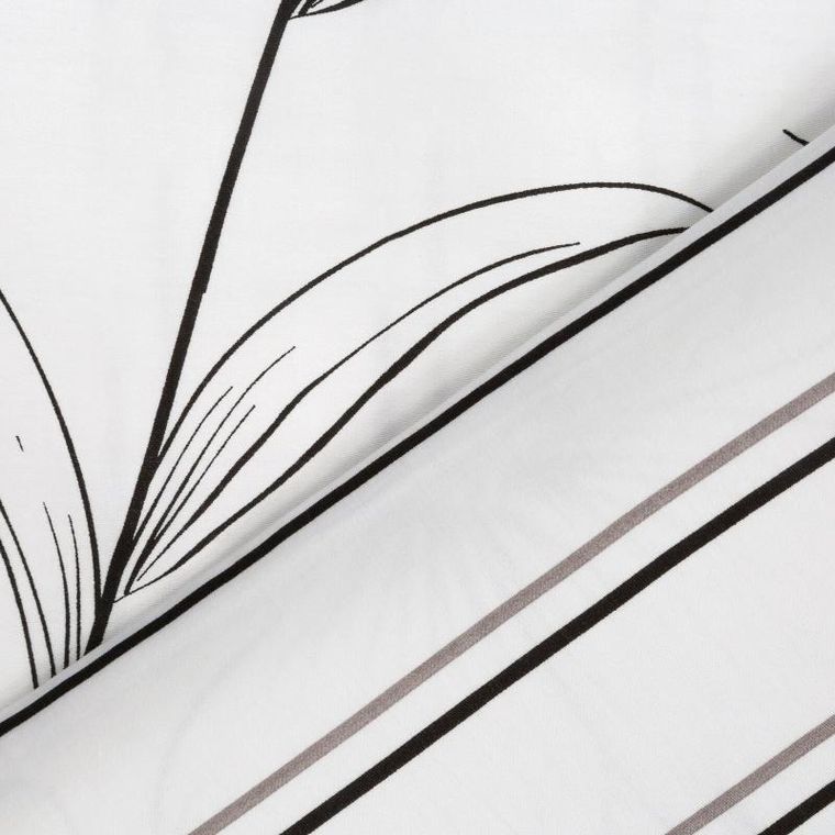 Eurofirany, komplet pościeli satynowej, Spring, 220-200 cm, biały