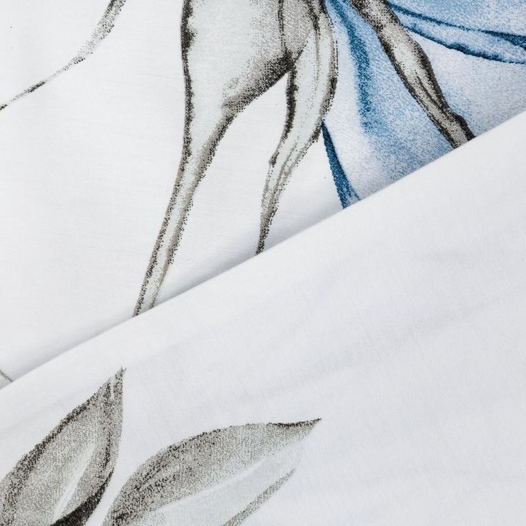 Eurofirany, komplet pościeli satynowej, Spring, 220-200 cm, biały