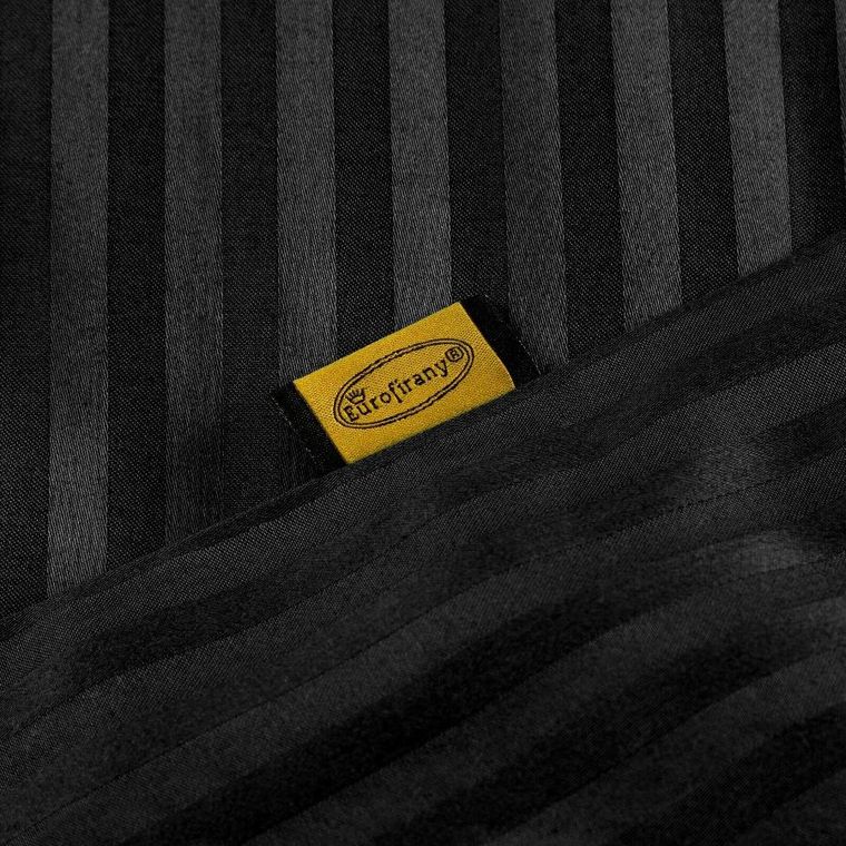 Eurofirany, komplet pościeli satynowej, Vera, 140-200 cm, czarny