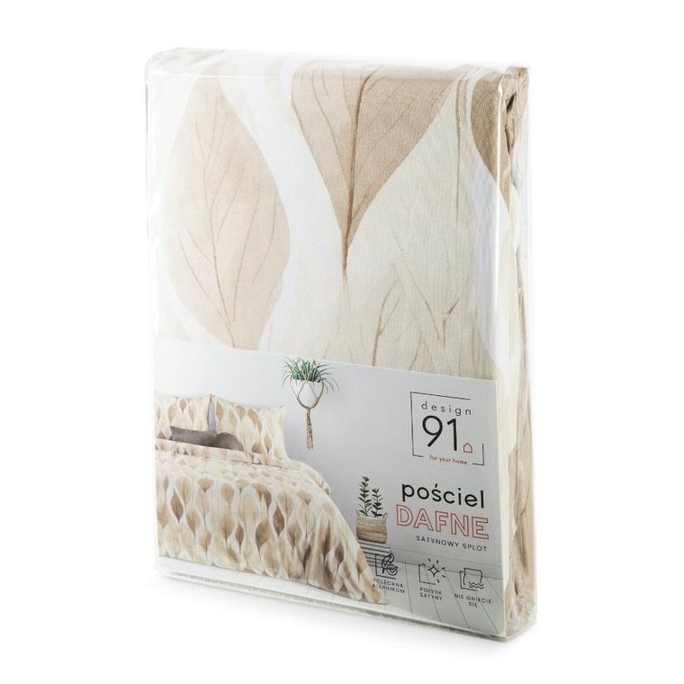 Eurofirany, pościel d91 Dafne, 160-200 cm, brązowy