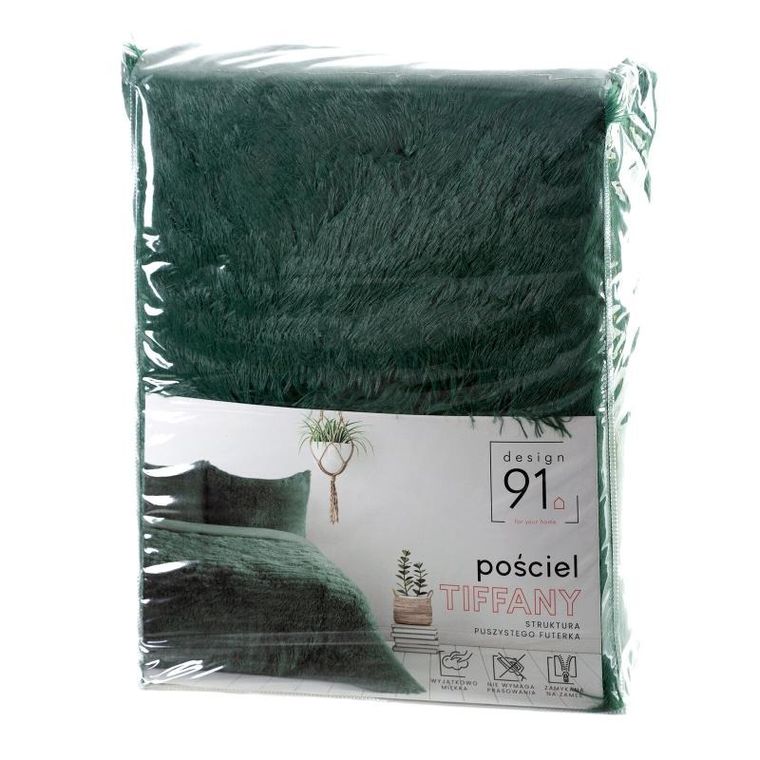 Eurofirany, pościel d91 Tiffany, 220-200 cm, ciemnozielony