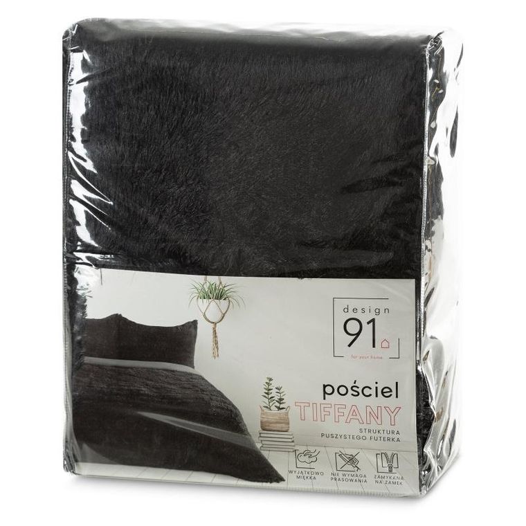 Eurofirany, pościel d91 Tiffany, 220-200 cm, czarny