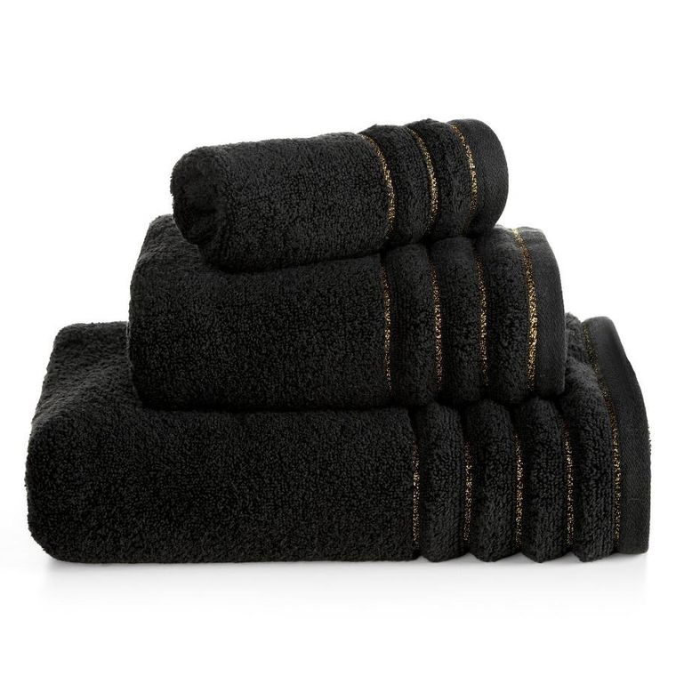 Eurofirany, ręcznik Nadine, 50-90 cm, czarny