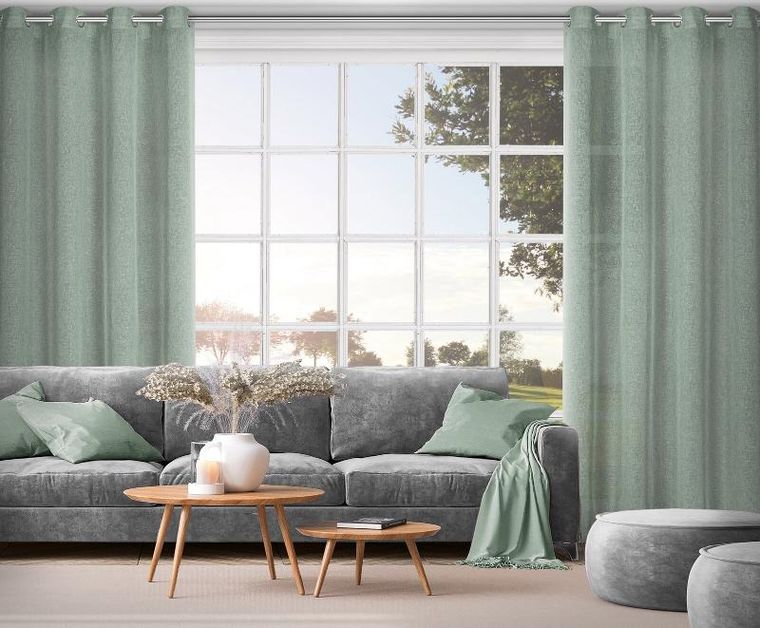 Eurofirany, zasłona gotowa, Angelica, 140-250 cm, miętowy