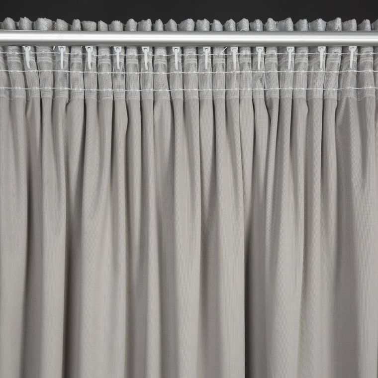 Eurofirany, zasłona gotowa, Avena, na taśmie, 135-270 cm, stalowy