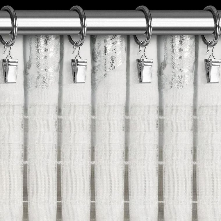 Eurofirany, zasłona gotowa, Celia, na taśmie, 140-270 cm, biały