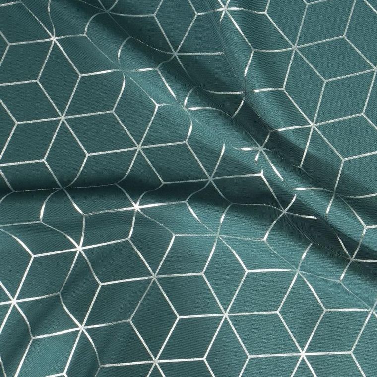 Eurofirany, zasłona gotowa, Cube, 140-250 cm, ciemnoturkusowy