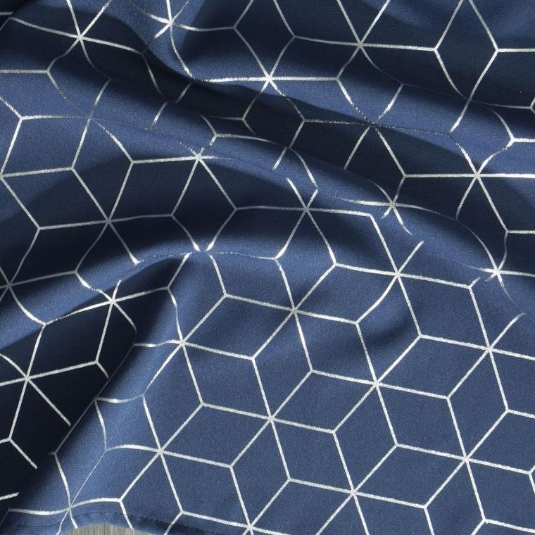 Eurofirany, zasłona gotowa, Cube, 140-250 cm, granatowy