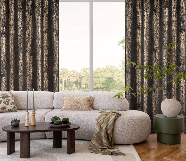 Eurofirany, zasłona gotowa, Dara, 140-250 cm, czarny