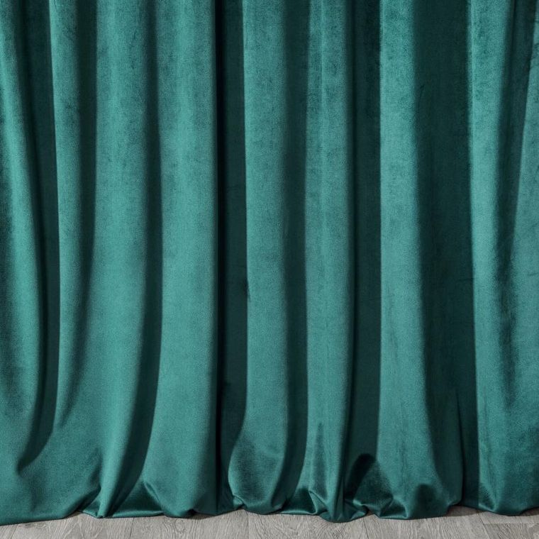 Eurofirany, zasłona gotowa, Darla, 140-250 cm, ciemnoturkusowy