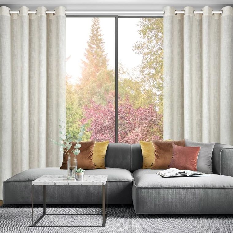 Eurofirany, zasłona gotowa, Elina, 140-250 cm, naturalny