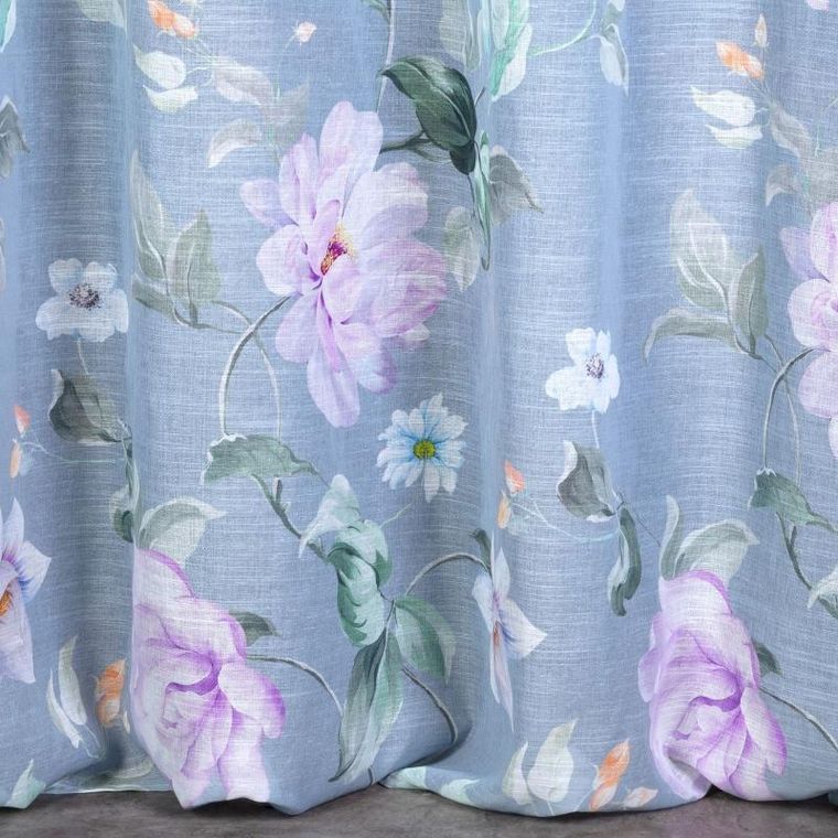 Eurofirany, zasłona gotowa, Flora, 140-250 cm, srebrny