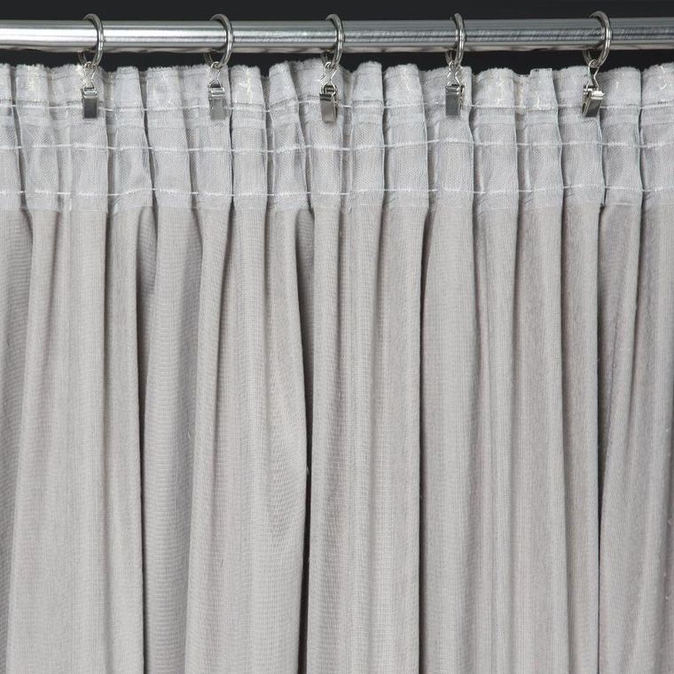 Eurofirany, zasłona gotowa, Ingrid, na taśmie, 140-270 cm, stalowy