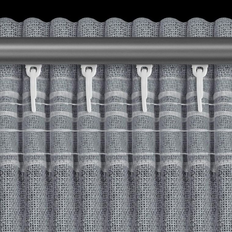 Eurofirany, zasłona gotowa, Jula2, na taśmie, 140-270 cm, ciemnoniebieski